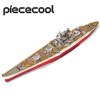 Piececool 3D Kovov Hádanky pre Mladistvých DIY bojová loď Model Auta Skladačka vojnová loď Narodeninám