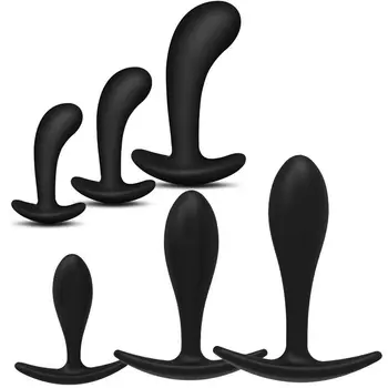 Silikónové Zakrivené Análny Plug Hračky, 3 Veľkosti Análny Expander Vonkajšie Nosenie Riti Zátka Sexyshop Erotické Pomôcky Dospelých Dodávky Hračky