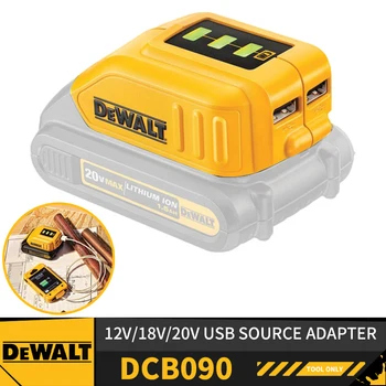 DEWALT DCB090 USB Zdroj Adaptér Napájací Zdroj Pre DeWalt 12V 18V 20V Lithium Lon Batéria