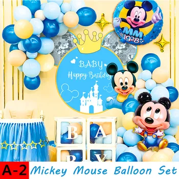 53Pcs Disney Mickey Fóliové Balóniky Nastaviť Minnie Mouse Balón Narodeninovej Party Dekorácie, Detské Sprcha Deti Hračka Vzduchu Globos Dodávky