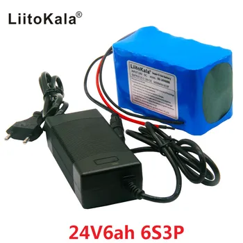 LiitoKala 24V 6Ah akumulátor 25.2 V 18650 Batéria 6000mAh Nabíjateľná Batéria Pre GPS Navigátor/Kamera/Golf Auto/ +2A nabíjačku