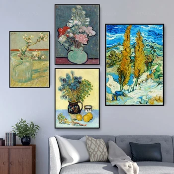 Modulárny Plátno Stále Life HD Vytlačí Váza Wall Art Kvety Plagáty Vintage Obrazy Abstraktné Domova Pre Obývacia Izba Fotografie