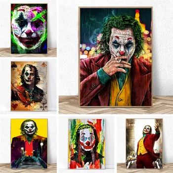 Klasické Joker Zábavné Plátno Tlačiť Umenie, Maľovanie Plagátu Graffiti, Street Art Wall Art Obrázok pre Obývacia Izba Domov Dekoratívne Plagát