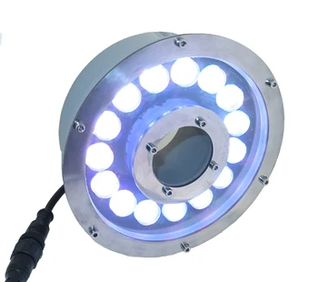 Maximálne 45 w LED Fontána Lampa DC 24V IP68 Kolo Podvodné LED Svetlá DMX512 RGB Farba Plávanie Rybník Žiarovky jednofarebné LED svetlo Bazén