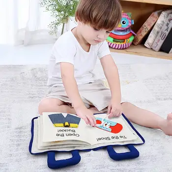 Montessori Hračky pre Deti 1 Rok Staré Dieťa Knihy Vzdelávania Vzdelávanie 3D Pokojnej Textílie Činnosť Príbeh Knihy pre Batoľatá 2 Roky Dary
