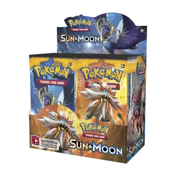 Pokémon TCG: Sun & Moon Booster Display Box (36 Balenia) Pokemon Karty Deti Hračky Drop Shipping Veľkoobchod