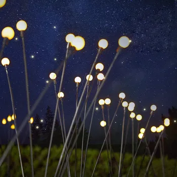 LED Svetlo Vonkajšie Slnečné Firefly Lampa Nepremokavé Záhradu, Domáce potreby na Kempovanie Vonkajšie Vianočné Trávnik Dekorácie Víla Poschodí Lampa