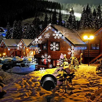 Nepremokavé Pohybujúce sa Snehu Laserový Projektor Lampy Snowflake LED Fáze Svetlo Vonkajšie Vianočné Party Krajiny Trávnik, Záhradné Lampy