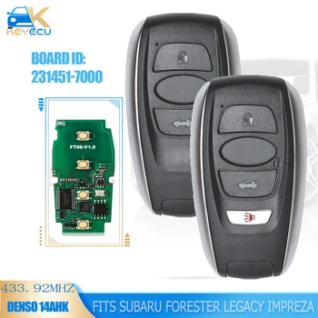 KEYECU 231451-7000 Keyless GO Smart Key 433MHz 8A Čip pre Subaru Forester Legacy Impreza XV BRZ 2014 2015 2016 17