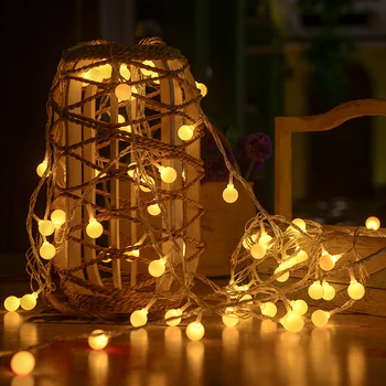 USB/Batérie LED Loptu Garland Svetlá Víla String Nepremokavé Vonkajšie Lampy Vianočné Dovolenku Svadobné Party Dekorácie Svetlá