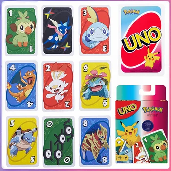 Mattel UNO Anime Pokémon UNO Karty Hry Rodinná Zábava Zábava, Party Poker Hry, Hračky, Hracie Karty, Darčekové Mario Bts
