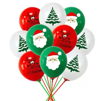 30Pcs 10 inch Vianočné Balóny Santa Claus Elk Vianočný Strom Vytlačené Latexový Balón Nový Rok 2023 Vianočné Dekorácie pre Domov Deti