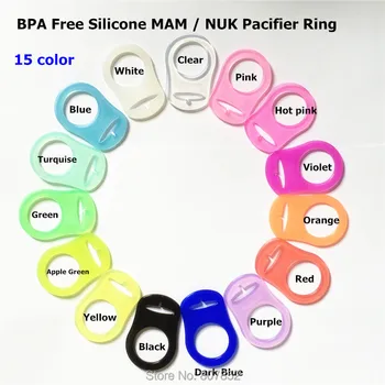 Chenkai 500pcs BPA Free Silikónový Cumlík reťazca Adaptér Držiaka Krúžky Figuríny Krúžok MAM krúžky pre Obrúsok NUK