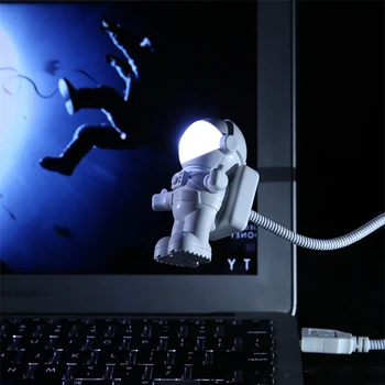 Prenosné Astronaut Tvar Nočné Svetlo Lampa Stolná Lampa Detí darček LED Spaceman Svetla Dekorácie Stola Svetlo USB Nočné Svetlo
