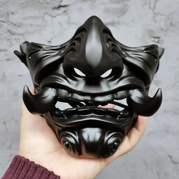 Polovica masku na tvár masku na tvár cosplay kabuki samuraj demon halloween rekvizity strany festival kostým party a filmové rekvizity horor tvár