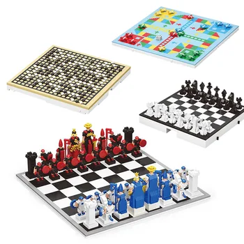 MOC Tvorivé Dospelých dosková Hra International Chess Cestovný Skladací človeče, nehnevaj sa Ísť Stavebné kamene, Tehly Vianoce, Narodeninové Darčeky