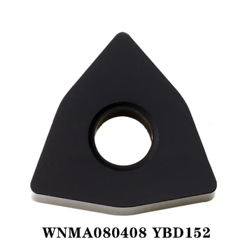 100% Originálne WNMA WNMA080408 YBD152 10pcs CNC Sústruhu Čepeľ z Karbidu Vložiť Spracovanie liatiny Vysoko Účinný A Trvanlivý