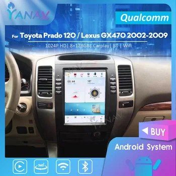 Android autorádia Pre Toyota Pôdy Cruiser Prado 120 Lexus GX470 2002-2009 Multimediálny Prehrávač, GPS Navigáciu Carplay Stereo