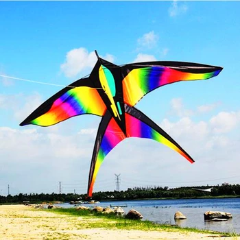 doprava zadarmo veľké rainbow vták drakov 100m lietania hračky pre deti drakov eagle kite ripstop nylonu textílie weifang kite factory