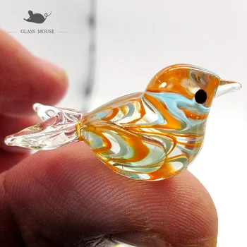 Miniatúrne murano skla vták dekoratívne Figúrka Japonskom Štýle Domov záhrada dekor príslušenstvo krásne ručne vyrábané sklo Zvierat ornament