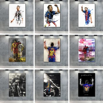 Športové Futbalové Hviezdy Vlastné Plátno na Maľovanie na Stenu Umenie Obrázky, Plagáty a Vytlačí Dekorácie Spálňa Darčeky pre Fanúšikov