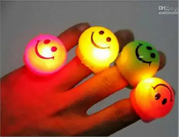 Populárne Prom LED Bleskom Smajlíka Prst Prsteň Ručné Laserové Svetlo Deti Hračky, Elastické Gumy Blikať Krúžok Pre Strany, Bar Vianočné G