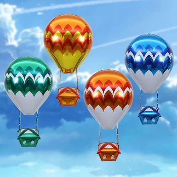 Cartoon 4D teplovzdušný Balón Rocket Hliníkovej Fólie Balón Hviezdy, Mesiac Cloud Svadobné Dieťa Narodeniny, Party Dekorácie Hélium Balón