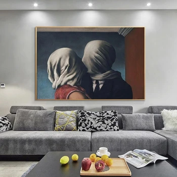 René Magritte Milenca Plátne Obrazy Surrealizmus Plagáty a Vytlačí blízkosti Wall Art Obrázky pre Obývacia Izba Domáce Dekorácie