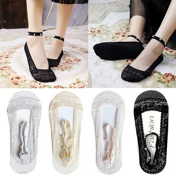 Nové Čipky Neviditeľné Ponožky Pančuchový Tovar Ženy Spandex Členkové Ponožky Letné Pearl Tenké Priedušná Móda Krátkych Sockings 2022 Hot Predaj