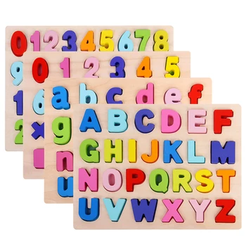 ABC Puzzle Digitálne Drevené Hračky Skoré Vzdelávanie Skladačka Písmeno, Abeceda Puzzle Predškolského Vzdelávania Baby Hračky pre Deti,