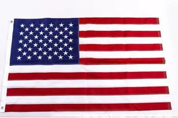 NOVÉ 90x150cm Vysokej Kvality Americkej Vlajky Nylon Vyšívané vlajky Emboridery nás vlajka štátna vlajka Vlajka Spojených Štátov
