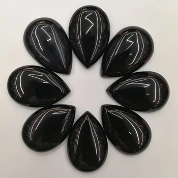 Veľkoobchod 25x18mm prírodné black onyx kameň slza KABÍNY CABOCHON korálky pre KUTILOV, šperky, doplnky doprava Zadarmo 20pcs/veľa