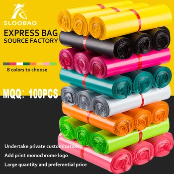 pe Kuriér taška vlastné logo pribrala malé stredné veľké logistické Obálky balenie balenie nepremokavé 8 farba tašky 100ks