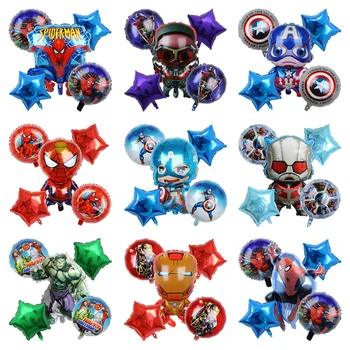 5 ks Avengers Spiderman Hulk Iron Man Super Hrdina Fóliové Balóniky chlapčeka Narodeninovej Party Dekorácie Dodávky Deti Hračky Globos
