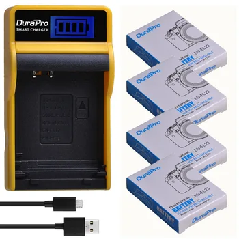 DuraPro 1850mAh SK-EL23 SK EL23 Fotoaparát, Li-ion Batéria + LCD USB Nabíjačka Pre Nikon COOLPIX P900, P610, P600, B700, S810c Fotoaparát