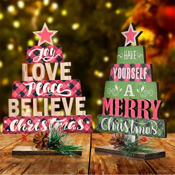 Vianoce, Nový Rok 2022 Vianočné Dekorácie, Výzdoba pre Domáce Stranu DIY Drevených Maľovaných Vianočných Ozdôb Prívesok Deti Hračky Darček