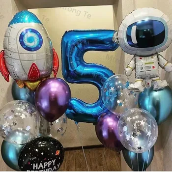 3D Rakety, Balóny Astronaut Fóliový Balón Vesmíru kozmickú Loď A Ballon Narodeninové Party Dekorácie Chlapec Deti Baloons Hračky