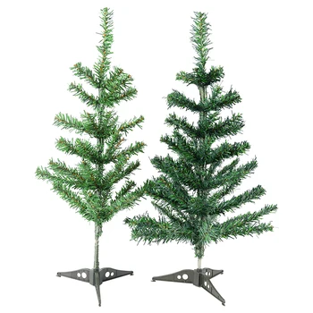 61cm Umelé Zelený Vianočný Stromček, Vnútorné A Vonkajšie Vianočné Výzdoba Falošné Borovice Nový Rok Doma Simulácia Rastlinné Ornamenty