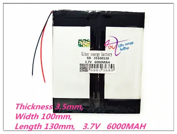 35100130 3,7 V,6000mAH[3550130*2] Polymer lithium ion batéria pre tablet - DNS AirTab DUAL CORE TABLET PC
