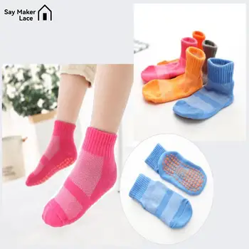 1Pair Bavlna Trampolína Ponožky pre Dospelých Dieťa Protišmykové Podlahy Ponožky Pohodlné Nosenie Anti-Slip Športové Jogy Ponožky Foot Masáž