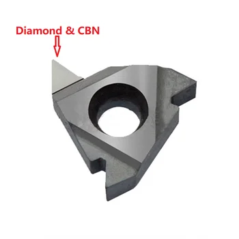 Diamond PCD interné externé závitové frézy vložiť threading nástroj CBN karbidu sústruhov fréza 16ER IČ AG60 A55 22IR 22ER