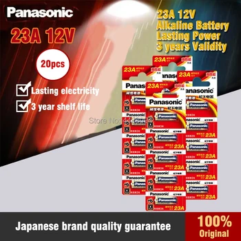 20pcs/veľa Panasonic 23A Batérie 12V Upozornenie-Diaľkové Primárne Suché Alkalické Batérie 21/23 23GA A23 A-23 GP23A RV08 LRV08 E23A V23GA