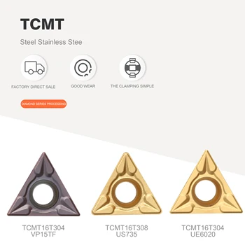 TCMT16T304 TCMT16T308 VP15TF UE6020 vysokej kvality karbidu vložky, kovové nástroje na sústruženie, CNC sústružnícke nástroje, vymeniteľné nástroje
