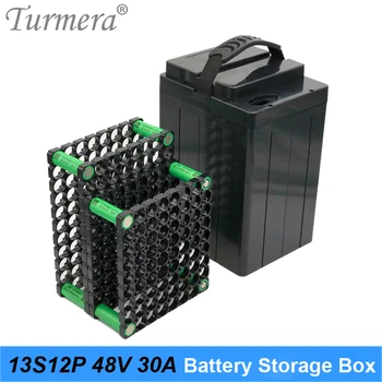 Turmera 48V 30Ah E-Bike Batérie Stoarge Box pre 13S12P 18650 Lítiové Batérie Pack Využívať Držiteľ a Zváranie Niklu Pásy