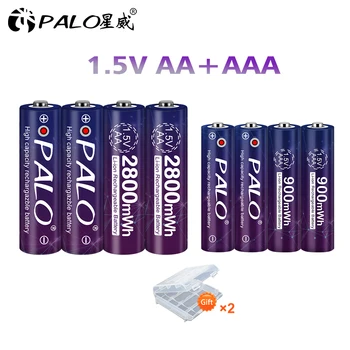 PALO 1,5 V AA+AAA Lítiová Nabíjateľná Batéria AA 2800mWh AAA 900mWh AA AAA Li ion Batéria Pre Hračky Hodiny MP3 Prehrávač
