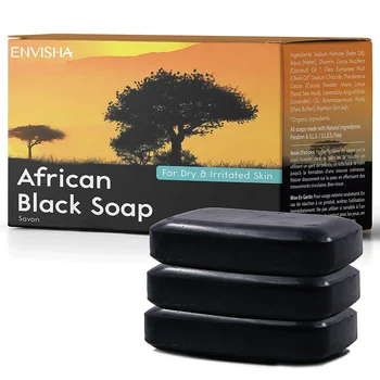 ENVISHA Africké Čierne Mydlo Kúpeľ, Ošetrenie Tela Starostlivosť o Pokožku, Bambusové drevené Uhlie Mydlo Hĺbkové Čistenie Antiseptické Zubov Oil-control