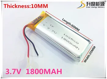 li-po 102560 1800mah 3,7 V Lítium-Polymérová Batéria Nabíjateľná Batéria Pre GPS Reproduktor