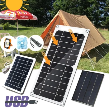 20W Prenosný Solárny Panel Generátor 5V USB DIY-Článková Batéria Nabíjačka Power Bank Vonkajšie Cestovanie, Camping Slnečné svetlo 10W 8W 2W 3W