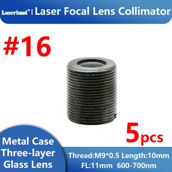 Vrstvené Sklo Collimator Collimating Objektív pre 635nm 650nm 658nm 660nm 670nm Červený Laser Diode M9/P0.5 F=11