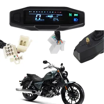 Univerzálne Motocyklové Elektrické LCD Digitálny Rýchlomer Odemeter Elektrické Vstrekovanie A Karburátoru Meter Pre ruskú KR200 l